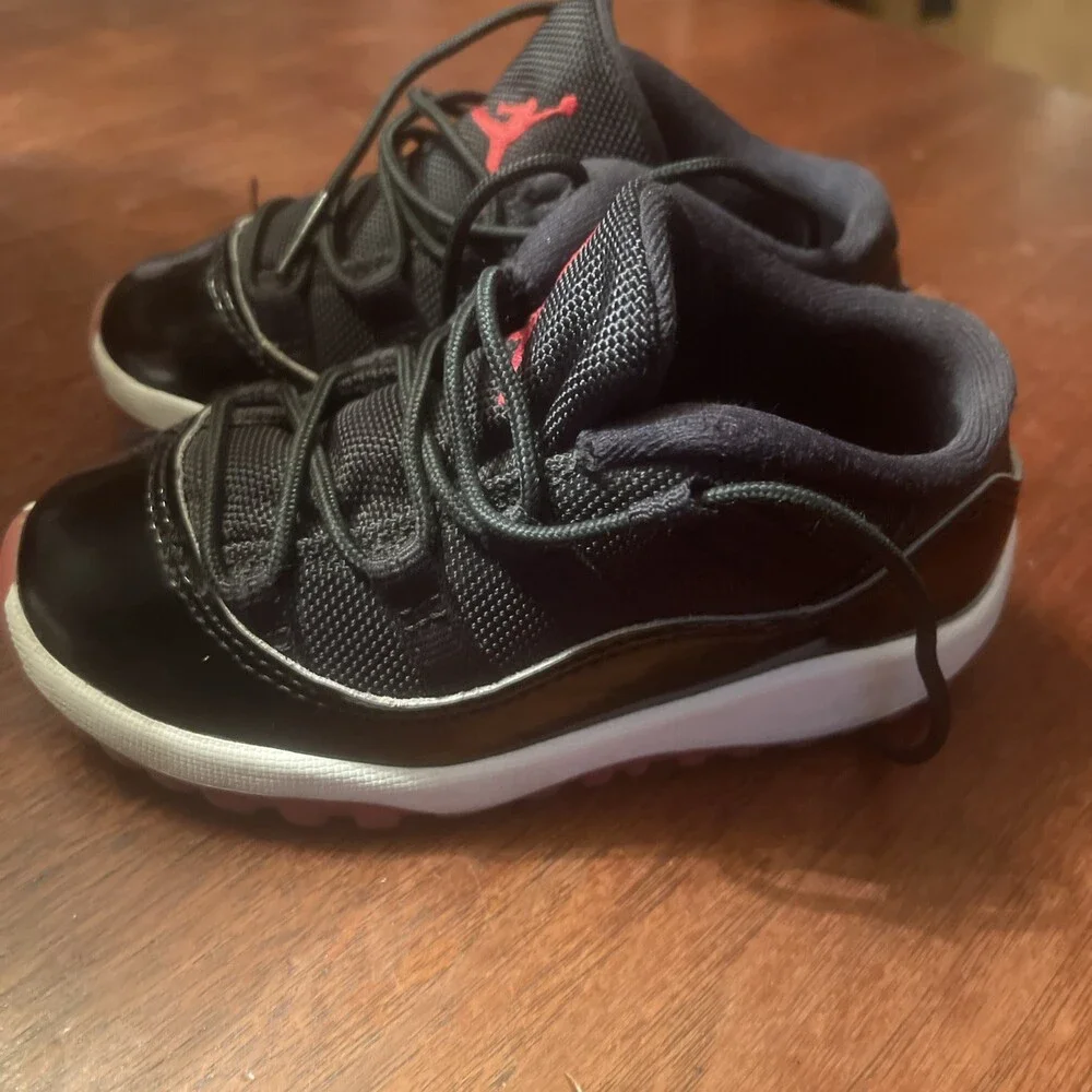 Nike Air Jordan 11 AJ11 Retro 9C Low TD Toddler Bred Red White Shoes FV5120-006